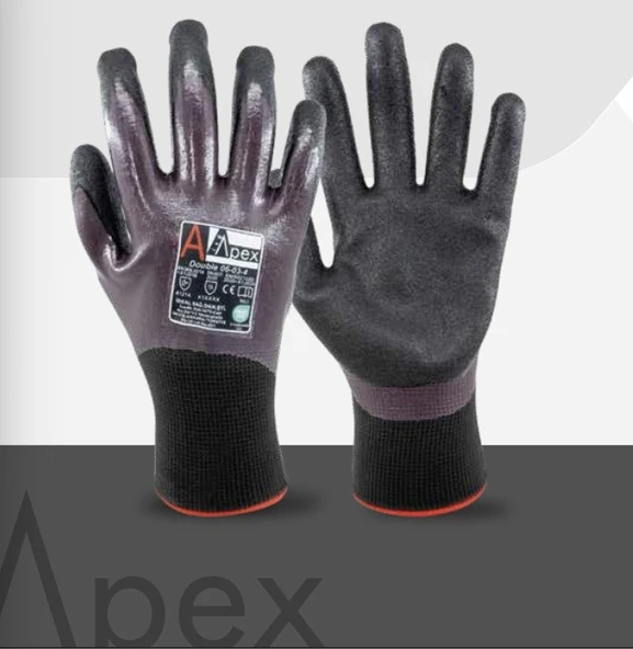 APEX DOUBLE 06-03-4 NİTRİL MEKANİKÇİ ELDİVENİ BEDEN XL - 1