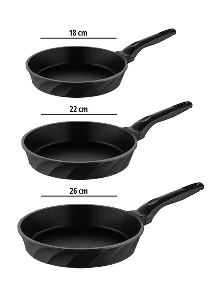 Amboss Vento Siyah 3'lü Tava Seti - Resim 3