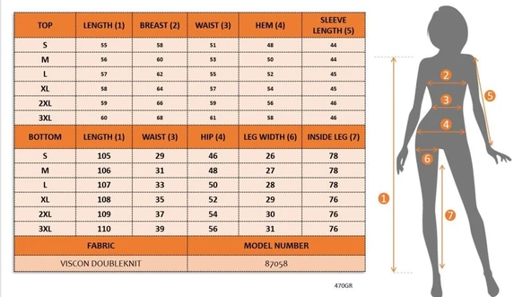 Kadın Uzun Kollu Ribana Detaylı Iki Iplik Penye Ikili Takım - Resim 4