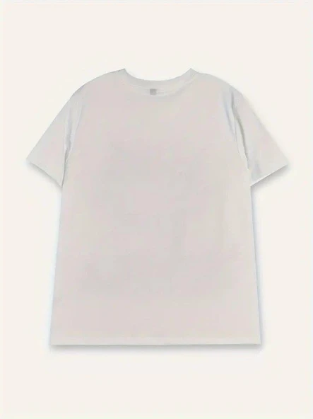 Kadın Kısa Kollu Bisiklet Yaka Kedi Baskılı Süprem Bluz - Resim 4