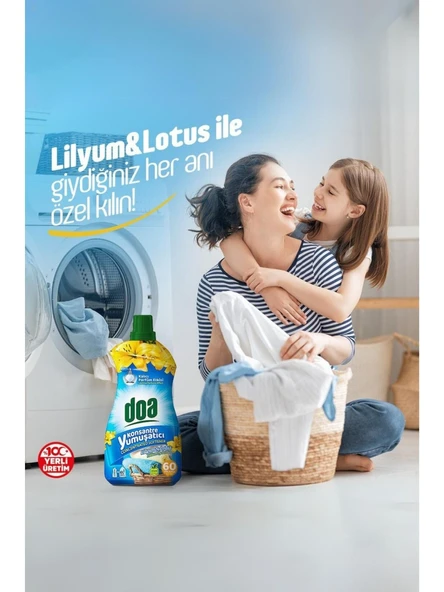 Doa Konsantre Çamaşır Yumuşatıcı Lilyum Lotus 1500 Ml x 2 Adet - Resim 4
