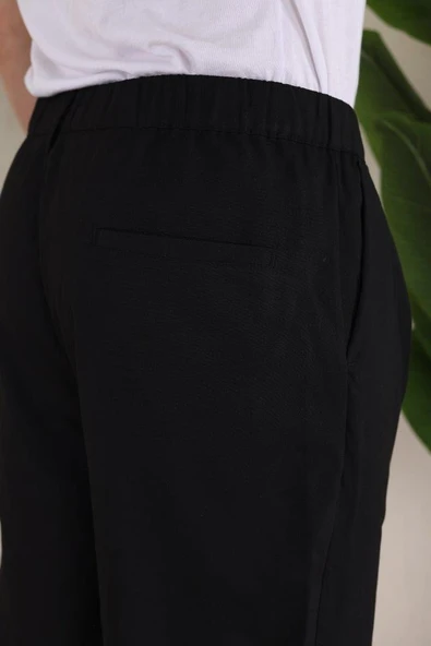 Erkek Beli Lastikli Pileli Baggy Pantolon - Resim 4