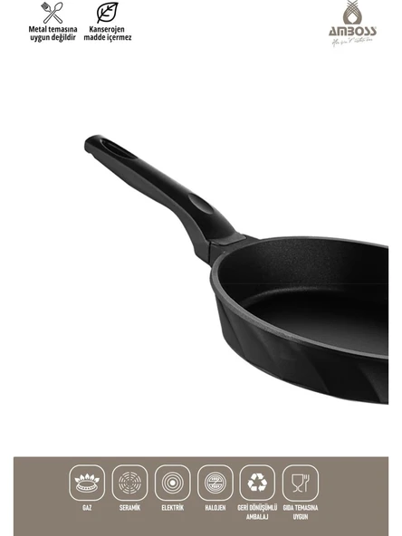 Amboss Vento Siyah 3'lü Tava Seti - Resim 4