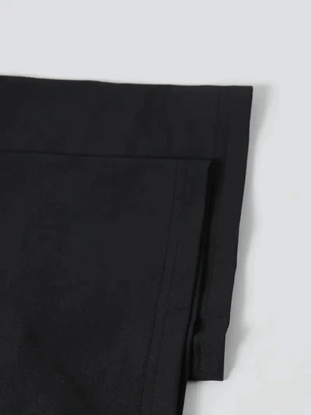 Baskılı Oversize Bisiklet Yaka T-shirt - Siyah - Resim 2