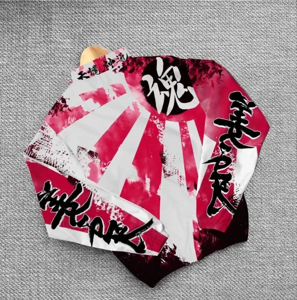 Unisex Dijital Baskılı Paraşüt Rüzgarlık - Renkli - Resim 2