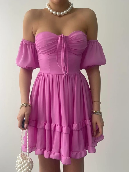 Vingo Mini Elbise - Resim 2