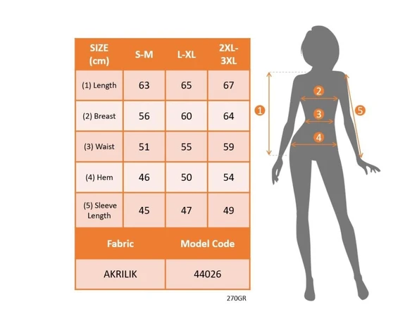 Kadın Uzun Kollu Tek Omuzu Açık Akrilik Bluz - Resim 4