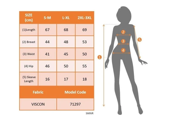 Kadın Kısa Kollu Yuvarlak Yaka Yandan Düğmeli Viskon Bluz - Resim 4