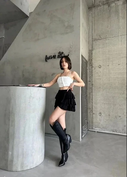 Mykonos Basic Etek - Siyah - 4