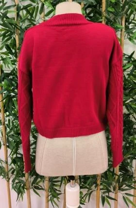 Kadın Uzun Kollu Balıkçı Yaka Bluz Ve Etek Ikili Triko Takım - Resim 5