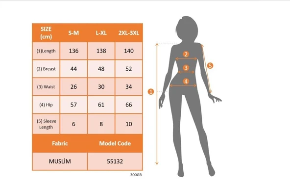 Kadın Kısa Kollu Kruvaze Yakalı Beli Lastikli Müslim Elbise - Resim 5
