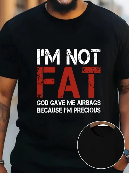 Baskılı Oversize Bisiklet Yaka T-shirt - Siyah ürün görseli