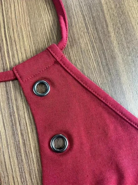 Kadın Askılı Kuş Gözü Ve Dekolte Detay Boyundan Bağlamalı Viskon Bluz - Resim 5