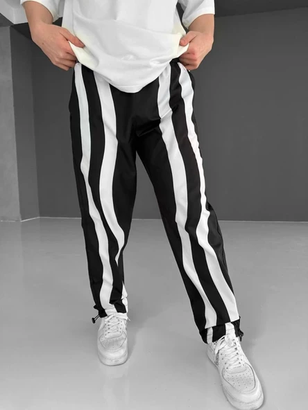 Paraşüt Kumaş Eşofman  - Siyah - Resim 2