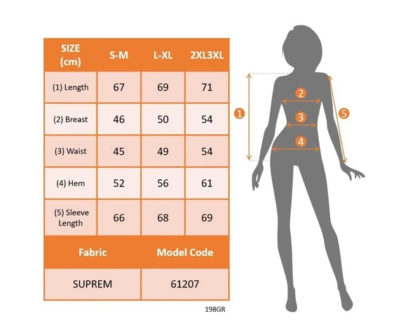 Kadın Uzun Kollu Yuvarlak Yaka Baskılı Düğme Detay Süprem Bluz - Resim 5