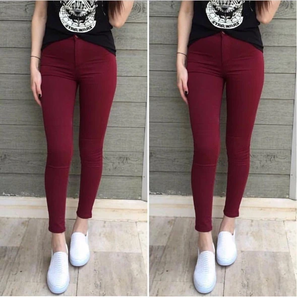 Gabardin Kumaş Yüksek Bel Pantolon 90cm Bel 38cm - 1