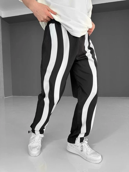 Paraşüt Kumaş Eşofman  - Siyah ürün görseli