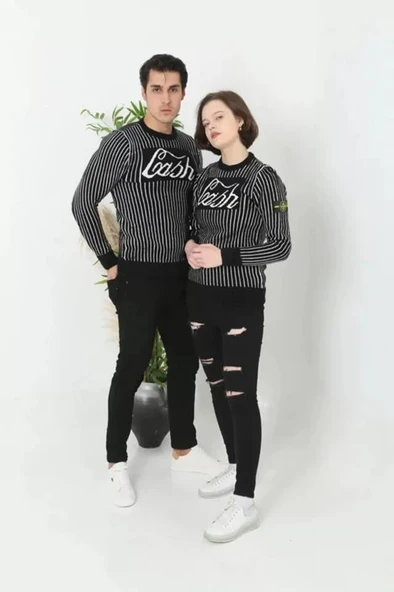 Erkek Bisiklet Yaka Yün Örmeli Triko Kazak - Siyah - 2