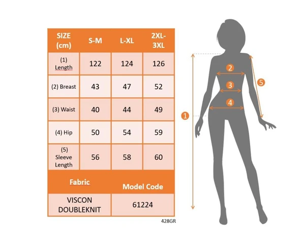 Kadın Uzun Kollu önden Fermuarlı Ithal Krep Elbise - Resim 7