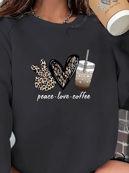 Kadın Uzun Kollu Bisiklet Yaka Kalp Desenli Viskon Iki Iplik Bluz - Resim 2