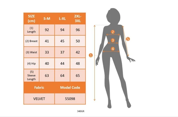 Kadın Uzun Kollu Kruvaze Yaka Kısa Kadife Elbise - Resim 6
