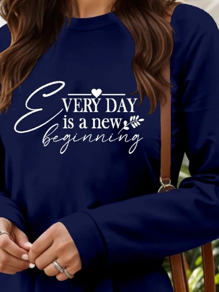 Kadın Uzun Kollu Bisiklet Yaka Kısa Viskon Iki Iplik Elbise - Resim 2