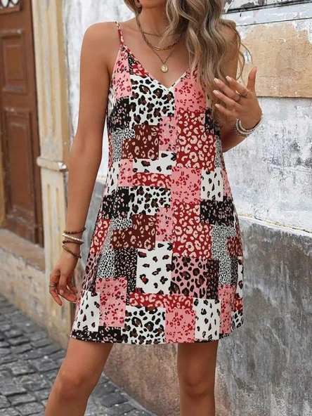 Kadın Ip Askılı V Yakalı Süprem Elbise ürün görseli