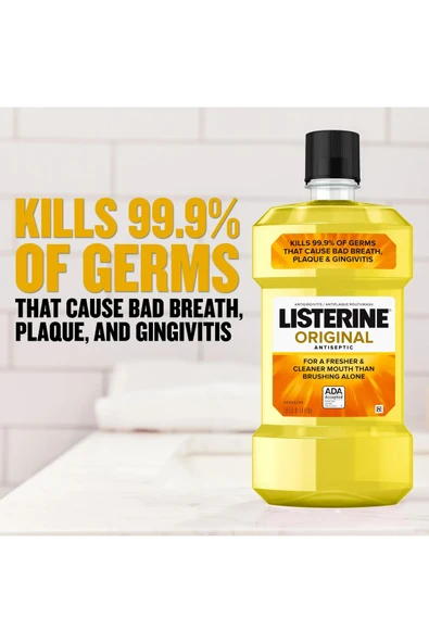 Original Antiseptic Mouthwash For Bad Breath & Plaque Oral Care Ağız Bakım Gargarası 1.5 L - 7