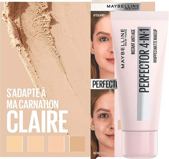 Maybelline Perfector 4in1 Whipped Make Up Likit Fondöten 01 Light - Resim 3
