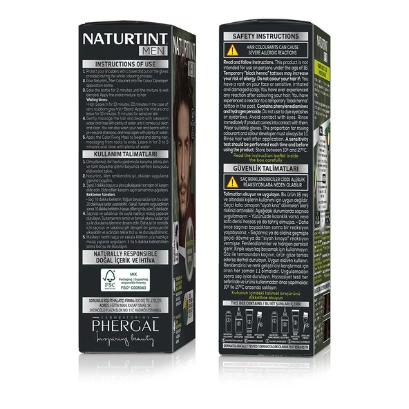 Naturtint Men 4N Doğal Kestane Erkekler için Doğal Saç Boyası 170ML - 2