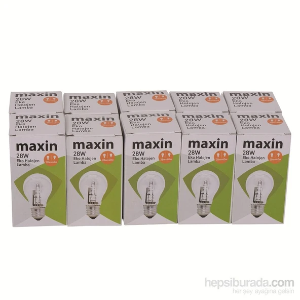 25W-28W E27 Eko Halojen Ampul-Şeffaf 10'lu Paket ürün görseli 1