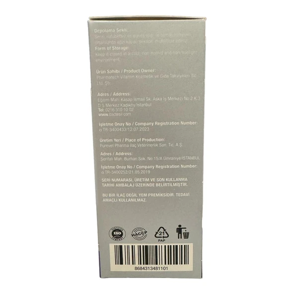 Bactesil Köpekler için Bağışıklık Sistemi ve Tüy Güçlendirici Esansiyel Yağ 100ML - 2
