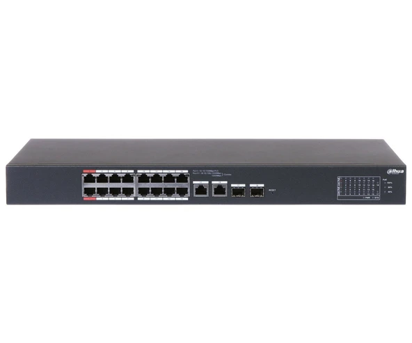 Dahua CS4218-16ET-135 16 Port Poe 2 Port Gigabit Uplink 2 Port SFP Combo Yönetilebilir 135W  Poe Switch ürün görseli 1
