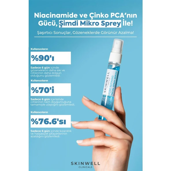 Skinwell Gözenek Sıkılaştırıcı ve Yoğun Nemlendirici Yüz Bakım Sprey Serum 25ML - 4