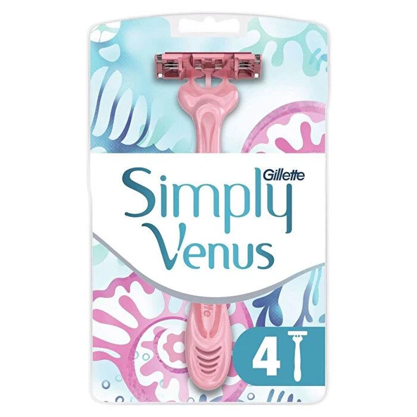 Gillette Venus Simply3 Kadın Tıraş Bıçağı 4'lü ürün görseli 1