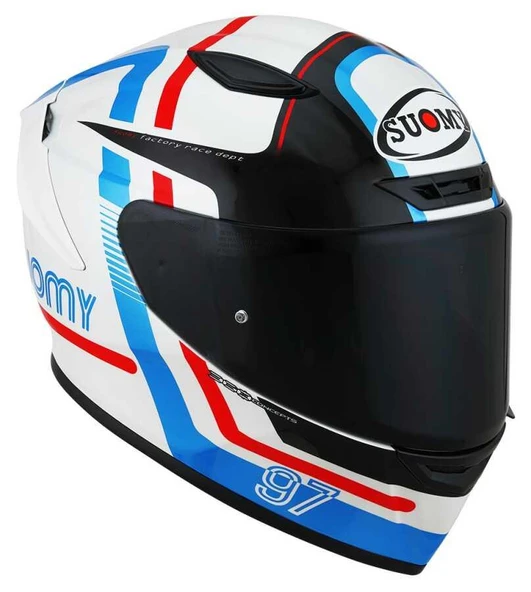 SUOMY TRACK-1 KASK NINETY SEVEN WHITE-RED - Resim 2