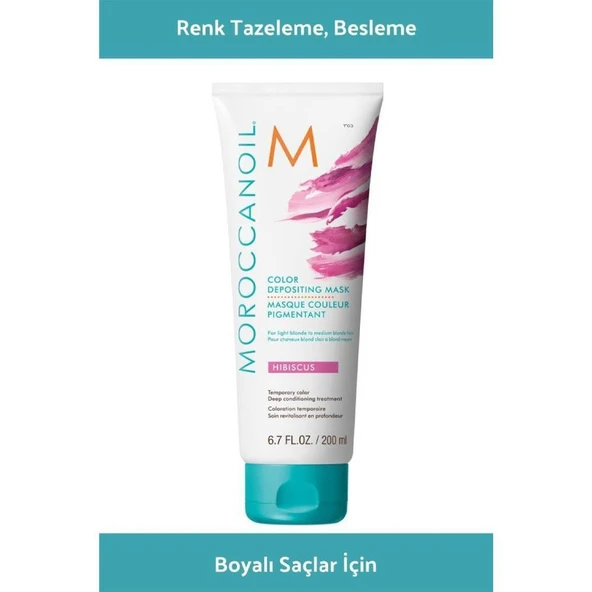 Moroccanoil Depositing Hibiscus Renk Tazeleyeci Bakım Maskesi 200ML ürün görseli 1