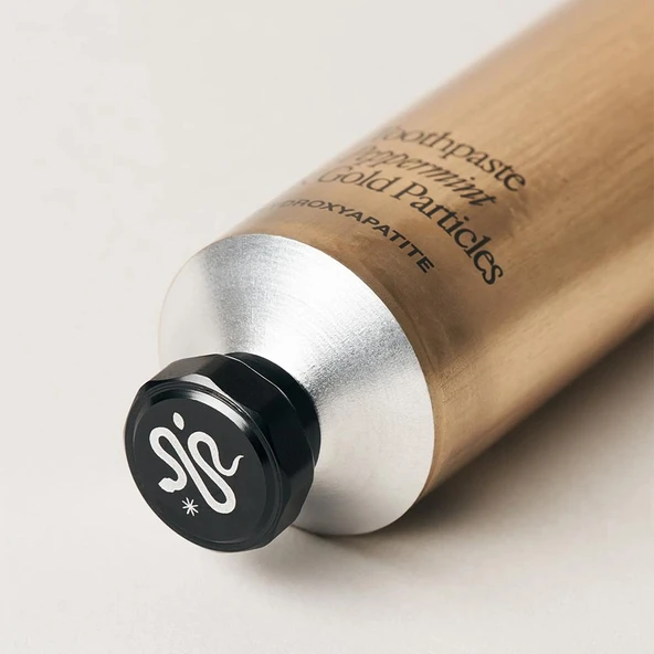 Aurezzi Peppermint Nane Aromalı 24K Altın Parçacıkları Hidroksiapatit Diş Macunu 75ML - Resim 4