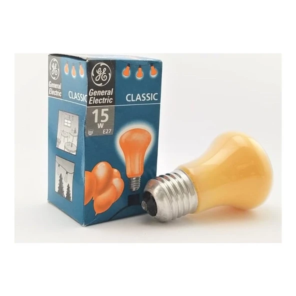 General 15W Gece Ampulü E27 Duylu Turuncu Renk ürün görseli 1