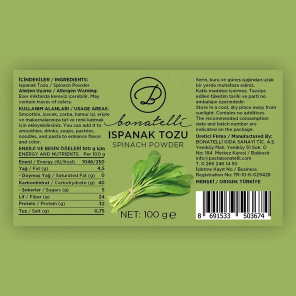 Ispanak Tozu 100 G - 2