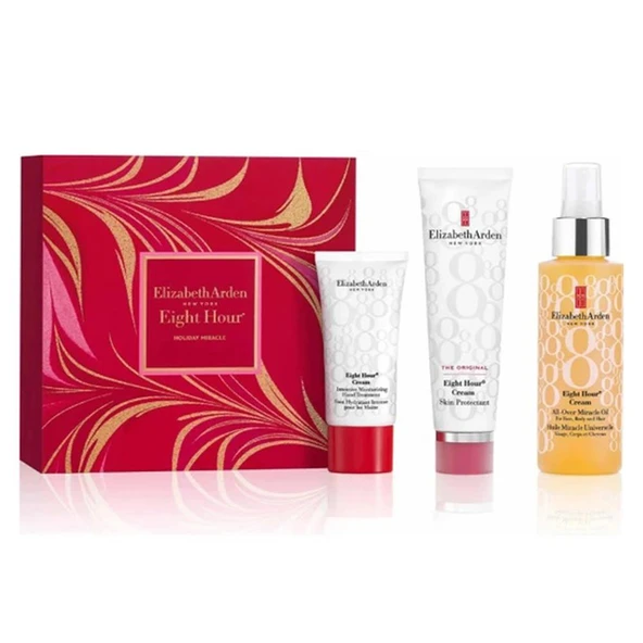 Elizabeth Arden Eight Hour Cilt Kremi 50ML El Kremi 30ML Vücut Bakım Yağı 100ML Cilt Bakım Seti 3lü ürün görseli 1