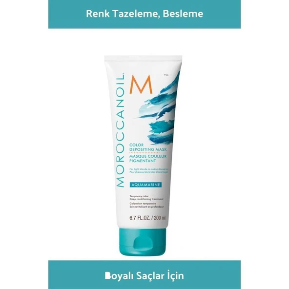 Moroccanoil Depositing Aquamarine Renk Tazeleyeci Bakım Maskesi 200ML ürün görseli 1
