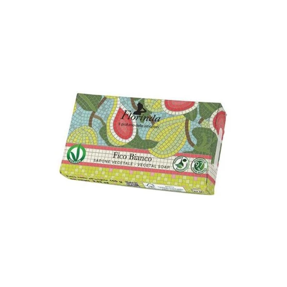 Florinda Mozaik Fico Bianco beyaz İncir Bitkisel Katı Sabun 50Gr ürün görseli