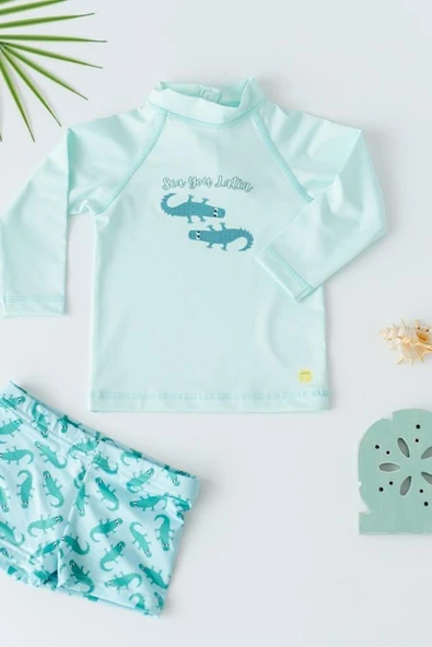 Mama-Yoyo UV Korumalı Uzun Kollu Mayo Seti Crocco