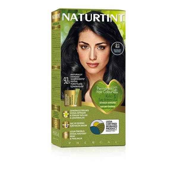 Naturtint 2.1 Mavi Siyah Doğal Saç Boyası 170ML ürün görseli 1
