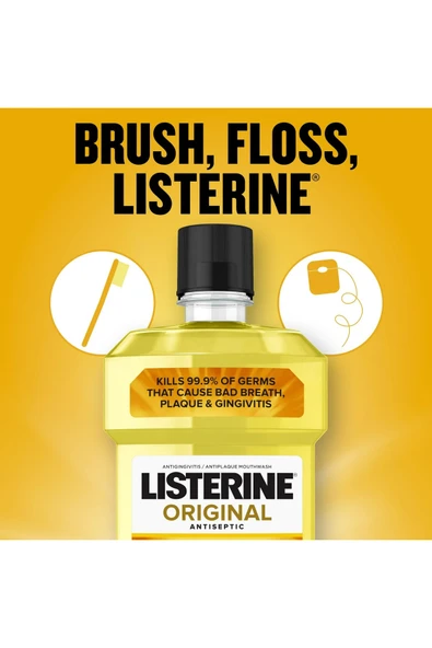 Original Antiseptic Mouthwash For Bad Breath & Plaque Oral Care Ağız Bakım Gargarası 1.5 L - 8