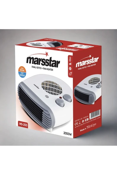 Marsstar MS-200 ELEKTRİKLİ FANLI ISITICI 2000 WATT - Resim 2
