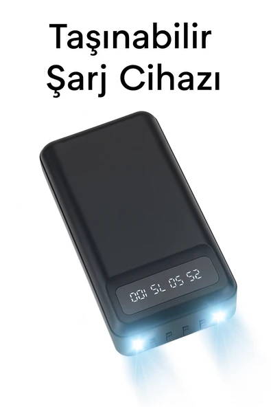 Seyahat Dostu Powerbank Dijital Göstergeli 4 Cihazı Aynı Anda Şarj Eden Powerbank 20000mah - 5