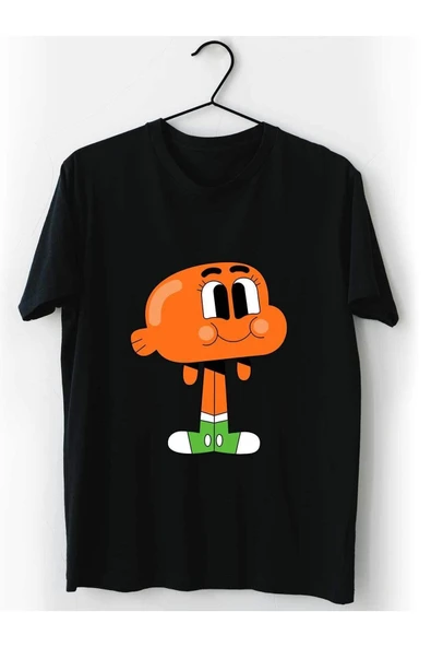 Siyah Unisex Gumball Tişört Pamuk ürün görseli 1