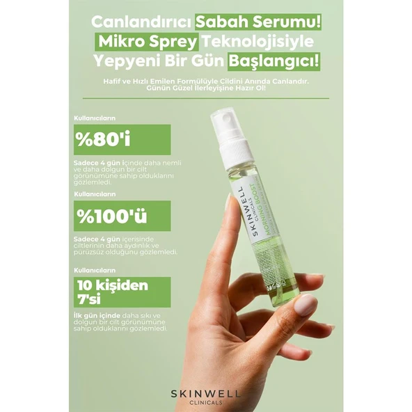 Skinwell Sabah Yoğun Bakım Hyalüronik Asit İçerikli Yüz Bakım Sprey Serum 25ML - 4